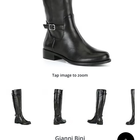 Black Gianna Bini Tall Riding Boots - Picture 9 of 9